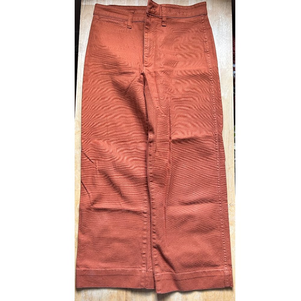 Madewell | Emmett Wide Leg Cropped Pants | Rust Orange | Size 27 | Almost New